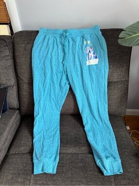 Disney X Joey Chou Turquoise Castle Graphic Jogger Sweatpants